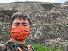 "Selfie” de visitante, Teotihucán. Fotografía: Facebook Teotihuacan en casa.