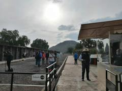 Caseta de ingreso en la puerta número dos el día de la reapertura. Teotihucán. Fotografía: Facebook Teotihuacan en casa.