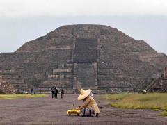A pesar de que la Zona Arqueológica de Teotihuacán permanece ya abierta, la afluencia de turistas ha sido baja. Fotografía: La Jornada.