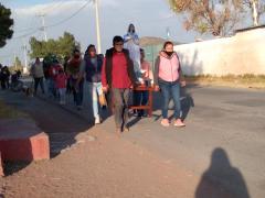 Procesión durante la fiesta de la Concepción, Tezompa. Fotografía: Facebook Capilla la Purísima Concepción, Tezompa.