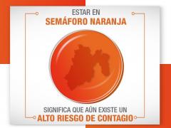 Flyer Estar en semáforo naranja.