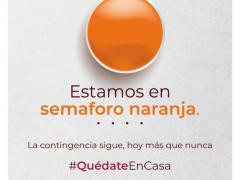 Flyer Estamos en semáforo naranja. Ayuntamiento de Teotihuacán.