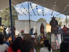Misa en honor a la virgen de Guadalupe, San José Acolman. Fotografía: Isaías Hernández Rosales.