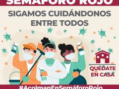 Flyer Estamos en Semáforo rojo, Municipio de Acolman.