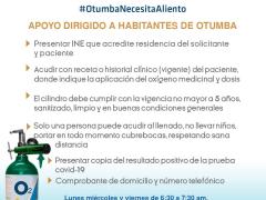 Requisitos para el apoyo del Gobierno de Otumba.