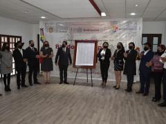 Promulgación del Bando en la Sala de Cabildos. Fotografía: Ayuntamiento de Teotihuacán.