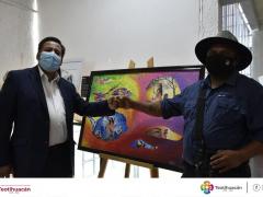 Exposición en el Museo Comunitario “Quetzalpapalotl” durante Tlalocan 2021 en Teotihuacán de Arista.