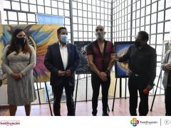 Exposición en el Museo Comunitario “Quetzalpapalotl” durante Tlalocan 2021 en Teotihuacán de Arista.