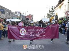Inicio de Caravana de mounstruos durante Tlalocan 2021. Facebook Gobierno del Ayuntamiento de Teotihuacán.