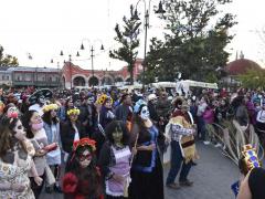 Catrinas en caravana durante Tlalocan 2021. Facebook Gobierno del Ayuntamiento de Teotihuacán.