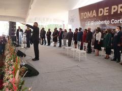 Rigoberto Cortés Melgoza toma protesta. Fotografía: Gobierno Municipal de Acolman 2022-2024