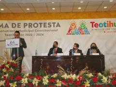 Discurso de miembro del cabildo electo. Fotografía: Mario Paredes de la Torre.