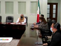 Reunión del Cabildo. Fotografía: H. Ayuntamiento Teotihuacán 2022-2024.