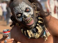 Personaje en el carnaval. Fotografía: Carlos Dávila