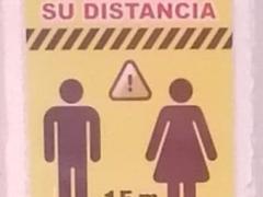 Anuncio Conserve su distancia. Fotografía: Erika Monserrat Márquez Navarro.