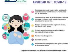 Infografía Tips para afrontar la ansiedad ante COVID-19. Facebook Universidad Tecnológica de Tecámac.