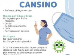 Infografía COVID-19. Si te vacunan con Cansino. Capptex.