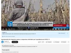 Nota sobre apoyo a campesinos de Ixtapaluca.