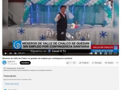 Meseros del Valle de Chalco solicitan apoyo por contingencia.
