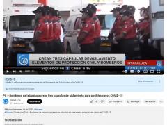 Noticia sobre cápsulas destinadas a transportar pacientes COVID-19.