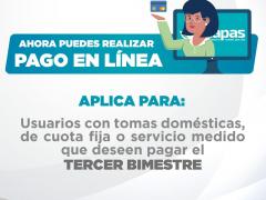 Infografía Ahora puedes realizar pago en línea. Imagen: ODAPAS Tecámac.