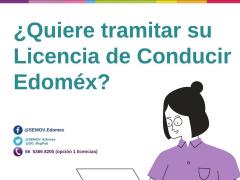 Infografía sobre trámite virtual de licencia. Imagen: Secretaría de Movilidad del Estado de México.