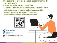 Infografía con pasos a seguir para trámite virtual de licencia. Imagen: Secretaría de Movilidad del Estado de México.