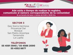 Horarios para el registro del Programa ‘Mi Gran Esperanza‘, Tecámac.