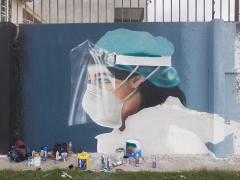 Mural dedicado al personal médico, mural "Héros de COVID-19", Las Américas, Ecatepec.. Fotografía: Facebook Oficial Municipio de Ecatepec.