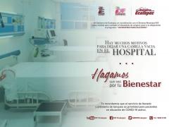 Flyer Hay muchos motivos para dejar una camilla vacía en el hospital. Facebook DIF Ecatepec.