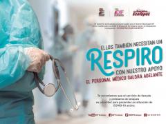 Flyer Ellos también necesitan un respiro, con nuestro apoyo el personal médico saldrá adelante. Facebook DIF Ecatepec.