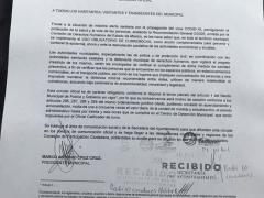 Circular oficial del ayuntamiento de Tultepec, sobre uso de cubrebocas.