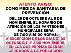 Aviso sobre la operación de panteones en Tultepec