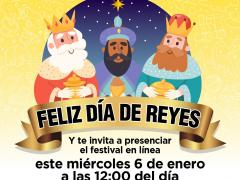 Cartel Festival Día de Reyes del municipio de Tultepec. Facebook: Ayuntamiento de Tultepec (2019-2021).