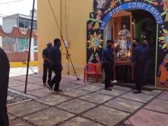 Procesión con San Juan Bautista en tiempos de pandemia. Fotografía: Parroquia San Juan Bautista, Tehuixtitlán.