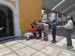 Bendición de las palmas, Domingo de Ramos 2020, San Juan Tehuixtitlán, Atlautla, Edo Mex. Fotografía: Facebook San Juan Tehuixtitlan.