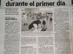 Nota periodística: Agilizan inmunización durante el primer día. Imágen: María Fernanda García Velázquez.