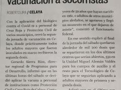 Nota periodística: Finaliza inmunización con vacunación a socorristas. Imagen: María Fernanda García Velázquez.