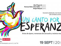 Cartel digital del concierto "Un canto por la esperanza", en Guanajuato.