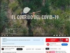 Publicación de "El corrido del COVID-19", por Los Cadetes de Linares.