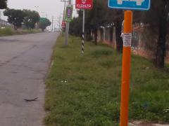 Anuncio Utiliza tú cubrebocas, Km. 9, Corredor Industrial, El Salto. Jalisco. Fotografía: Juan José Carrillo Coronel.