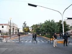 Avenida, contigua a la Basílica, custodiada por elementos de Seguridad. Fotografía: Arquidiócesis de Guadalajara.