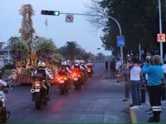 Caravana motorizada transporta la Virgen de Zapopan. Fotografía: Arquidiócesis de Guadalajara.
