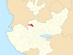 Mapa de Jalisco con ubicación del municipio de Magdalena. Produce: Wikipedia.