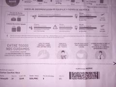 Recomendaciones para evitar el contagio del COVID-19, pase de abordar en línea. Imagen: Juan José Carrillo Coronel.