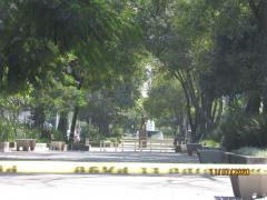 Avenida Chapultepec, con listón prohibido el paso. Fotografía: Juan José Carrillo Coronel