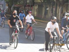 Ciclistas III, ruta RecreActiva, Centro Histórico, Guadalajara. Fotografía: Juan José Carrillo Coronel