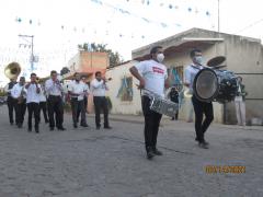 Banda de música durante procesión de la Virgen de la Esperanza, San Andrés, Magdalena, Jalisco. Fotografía: Juan José Carrillo Coronel