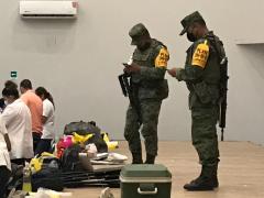 Ejército Mexicano vigila durante proceso de vacunación a adultos de 50 a 59 años, Magdalena, Jalisco. Fotografía: Juan José Carrillo Coronel
