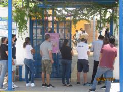 Fila para votar en las elecciones locales en pandemia, Tlaquepaque, Jalisco. Fotografía: Juan José Carrillo Coronel.